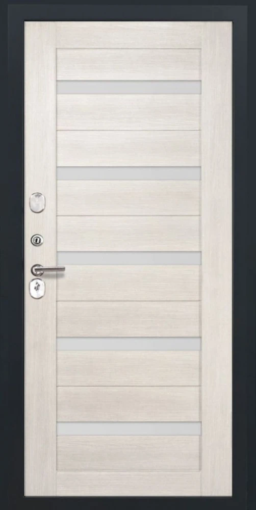Входная дверь ДвериПРО Д-68 СБ-1 (ст. белое, 16мм, беленый дуб) DPRO221061 внутренняя сторона